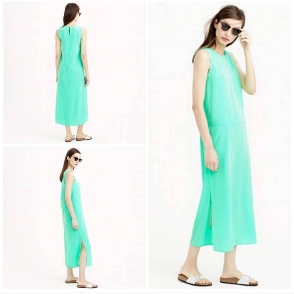 J. Crew Vibrant Green Maxi Dress